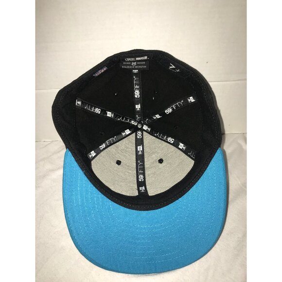 Carolina Panthers 59FIFTY Black & Blue Fitted Cap By New Era Size 7 3/8 - Picture 5 of 6